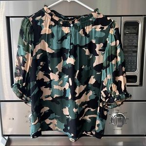 Velvet by Graham & Spencer camouflage blouse